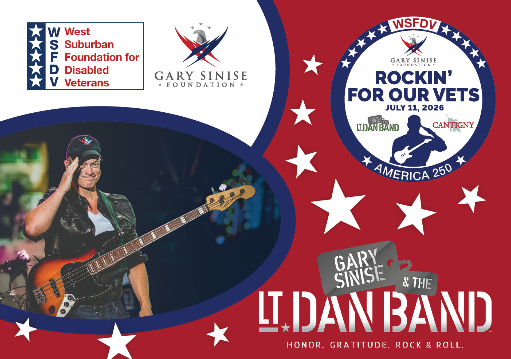 Lt. Dan Band Rockin' for Our Vets - July 11, 2026 - Catigny Park Wheaton  -  Click for more information